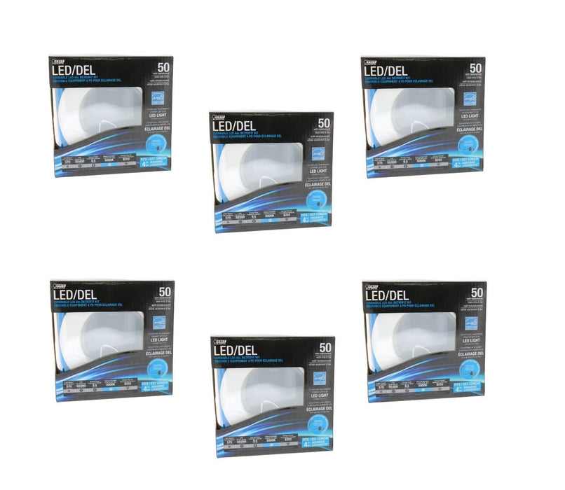 Feit #LEDR4/850/CAN 50W 4" LED Dimmable Recessed Lighting ~ 6-Pack