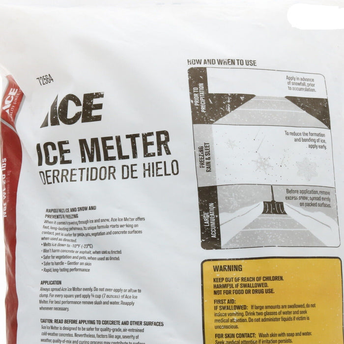 Ace Hardware #7057615 Ice Melter 20lb Ice Snow Melt Crystal