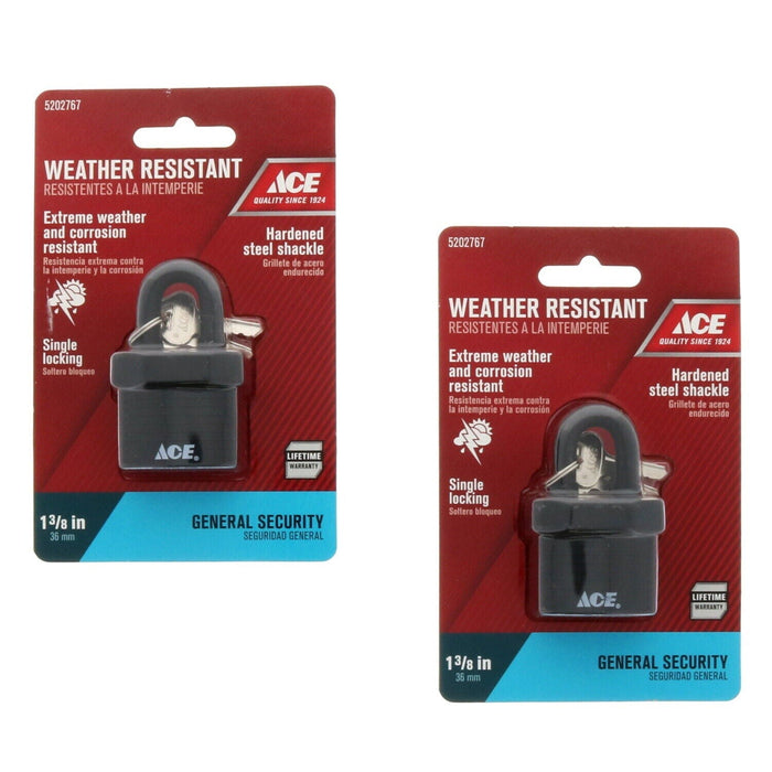 Ace Hardware #5202767 General Security Padlocks Weather Corrosion Resistant ~ 2-Pack