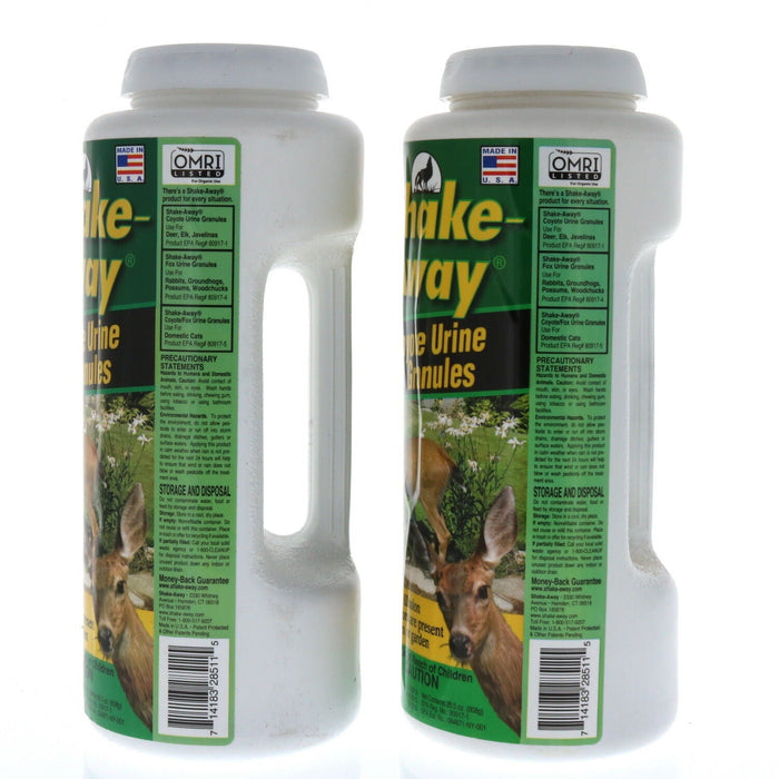 Shake-Away #6983148 Coyote Urine Animal Repellent Granules for Deer ~ 2-Pack