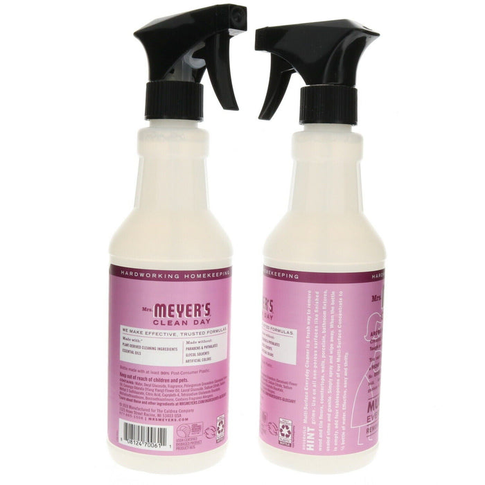 Mrs. Meyer's #1087592 Multi-Surface Everyday Cleaner Spray 16oz Peony Scent ~ 2-Bottles