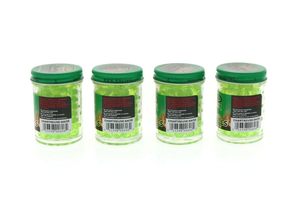 Pautzke Bait Company #CHARTREUSE/ANISE Fire Balls Salmon Eggs Chartreuse Fishing ~ 4-Pack ~ 6.6oz Total