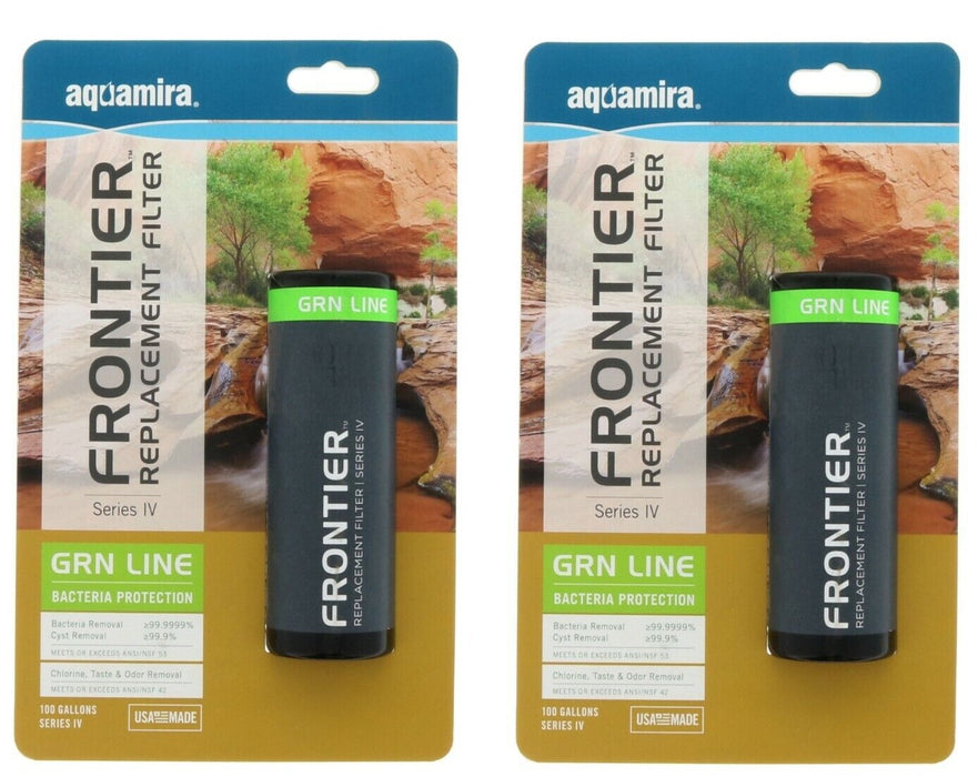 Aquamira #67020 Frontier Replacement Filter Series IV GRN LINE ~ 2 Pack