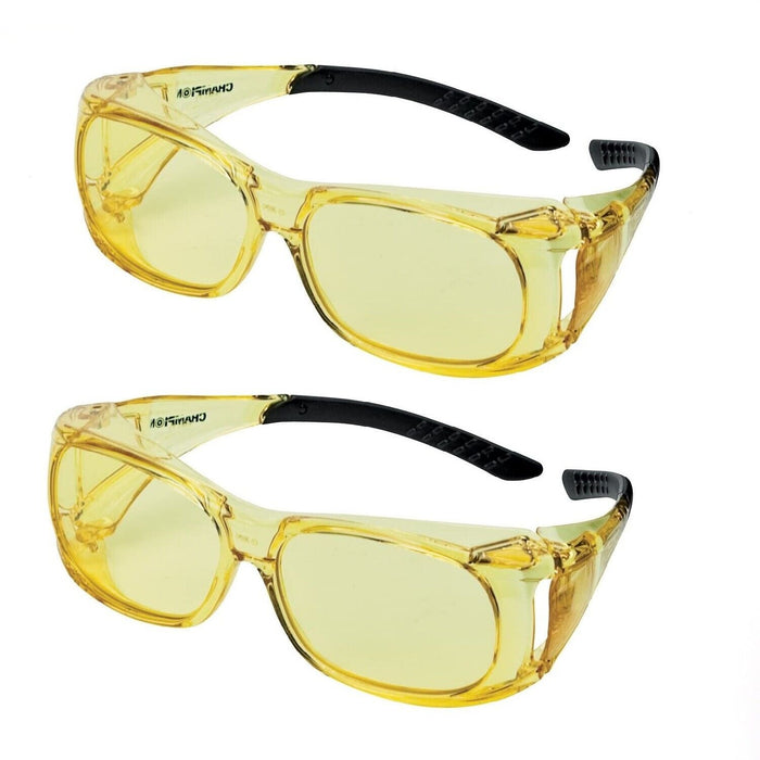 Champion #40634 Over Spec Ballistic Amber Shooting Glasses ~ 2-Pack