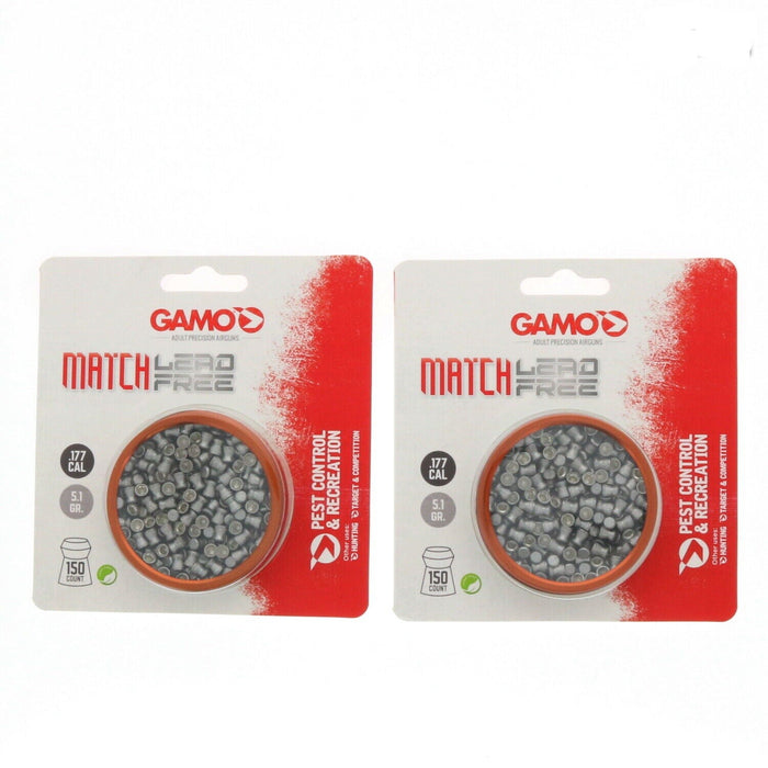 Gamo #632002654    Match Lead Free .177cal 5.1gr ~ 2-Pack