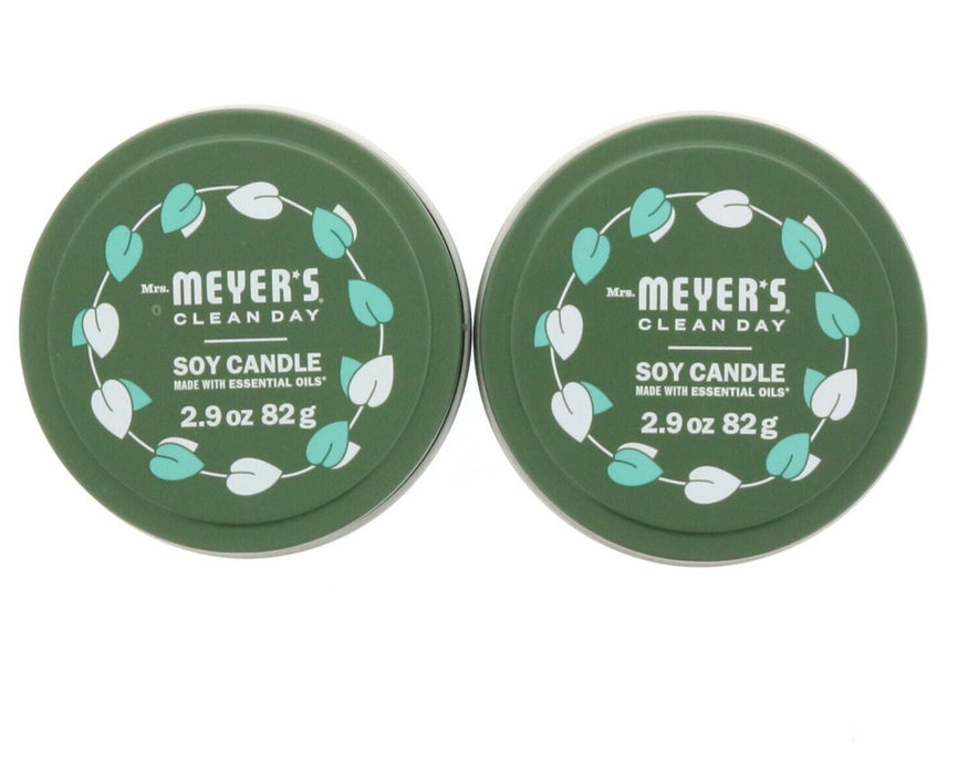 Mrs. Meyer's #1077253 Soy Candle Basil Scented ~ 2 Pack