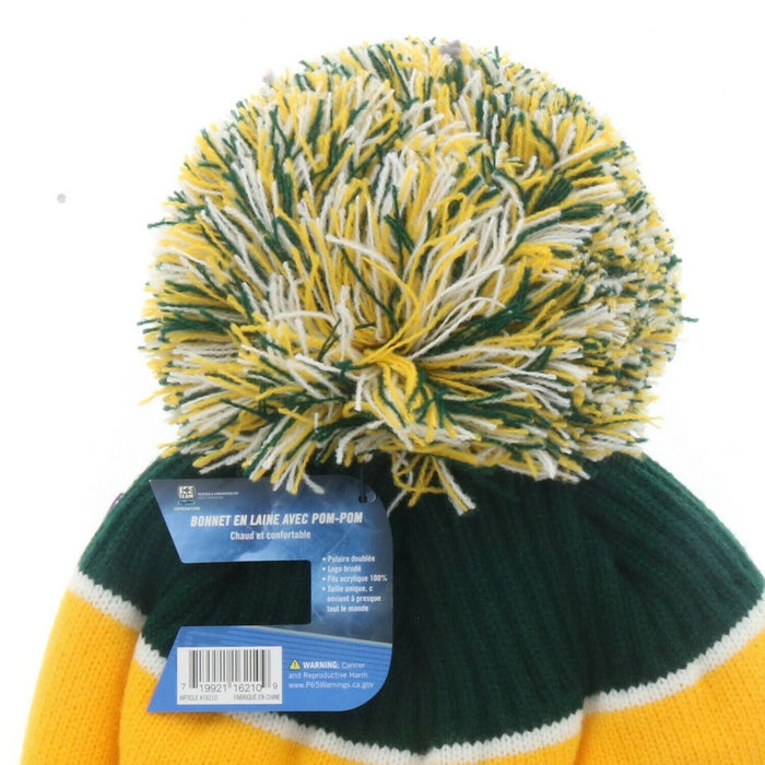 Clam #16209 Ice Armor Pom Top Fishing Hat Fleece Lined ~ Green & Gold