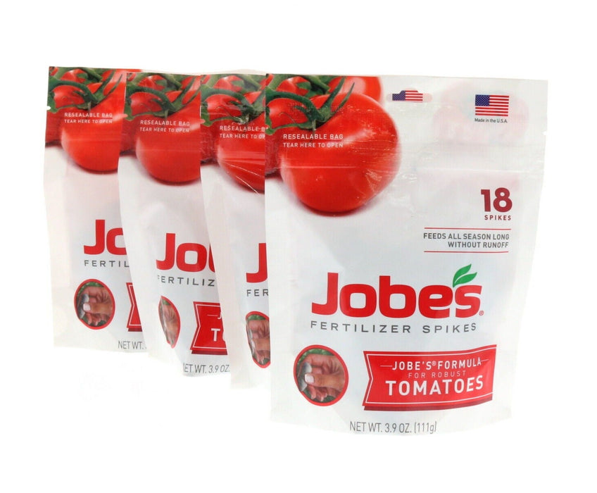 Jobe's #PCH-06005.4 Tomato Fertilizer Spikes ~ 4-Pack ~ 72 Spikes Total