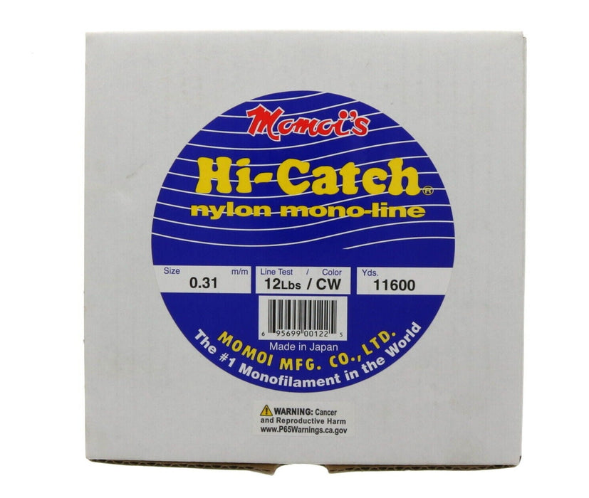 Momoi's #00122 Hi-Catch Monofilament Line 12 Lbs 11,600 Yards Clear