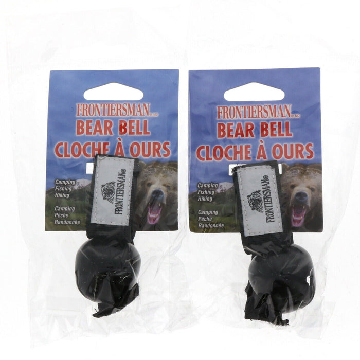 Frontiersman #BB-01-BK Bear Warning Bell with Magnetic Silencer ~ 2 Pack