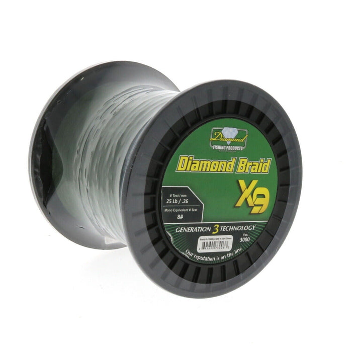 Momoi #Braid G3 3000yd 25# H Dark Green Diamond Braid x9 Generation III Line