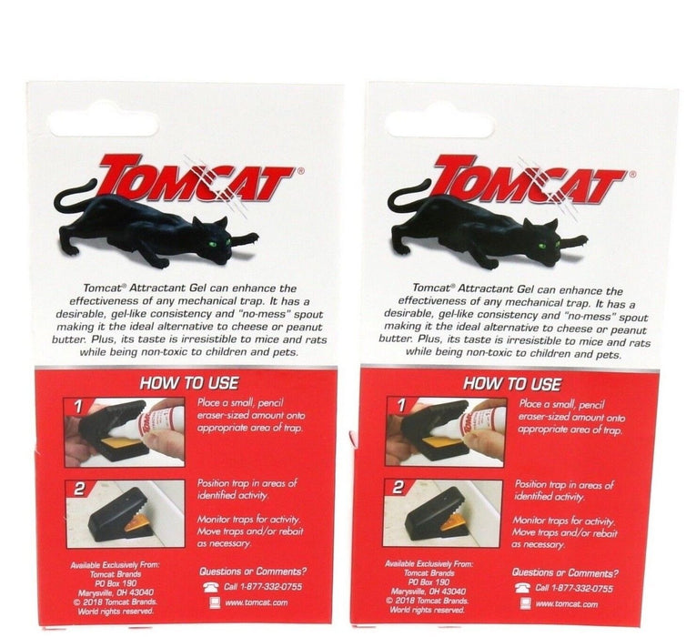 Tomcat #0361510 #0362210 Mouse Mice Snap Traps & Attractant Gel Bait ~ 2-Pack ~ 4 Traps Total & 2 Attractant Gels