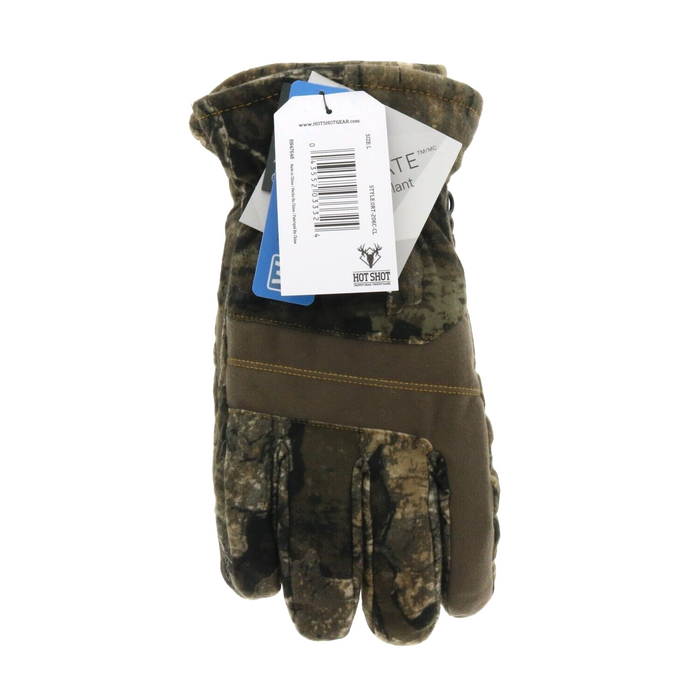 Hot Shot #ORT-206C-CL Men's Realtree Camo Gloves Waterproof Thinsulate ~ Size Large