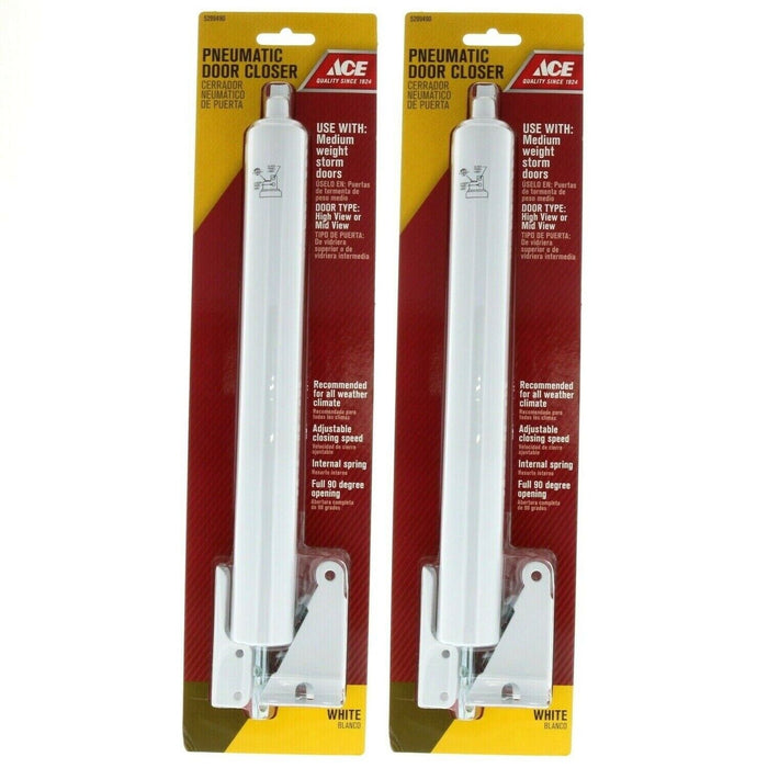 Ace Hardware #5299490 Pneumatic Door Closer Kit White ~ 2-Pack