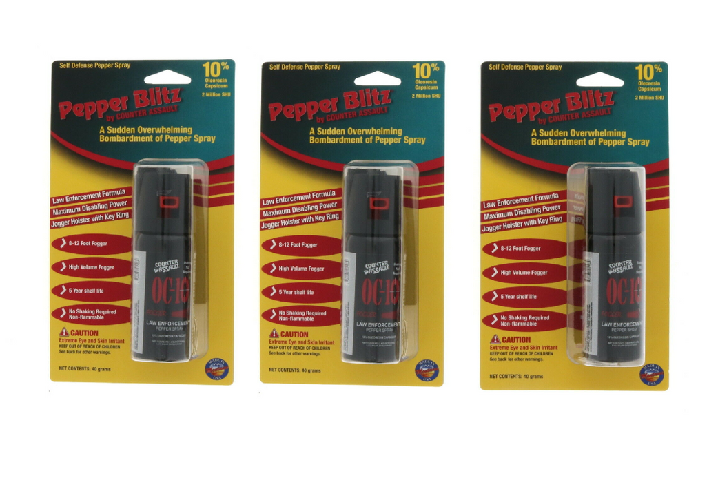 Counter Assault PDF-2 #Self Defense Pepper Spray Fogger ~ 3-Pack