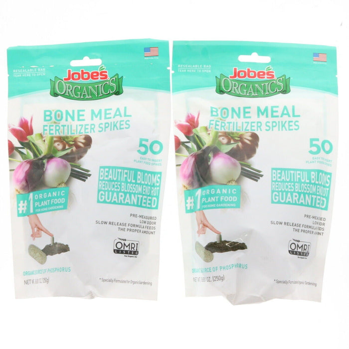 Jobe's  #PCH-06328 Bone Meal Fertilizer Spikes 50ct ~ 2-Pack ~ 100 Spikes Total