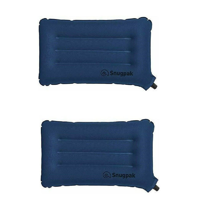 Snugpak #91940-NB Basecamp Navy Inflatable Camping Travel Air Pillows ~ 2-Pack