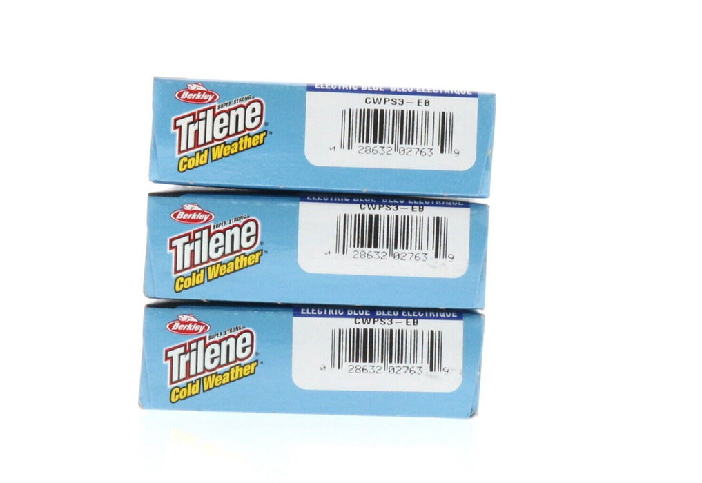 Berkley  #CWPS3-EB Trilene Cold Weather Fishing Line 3 lbs 110 yds Electric Blue ~ 3-Pack