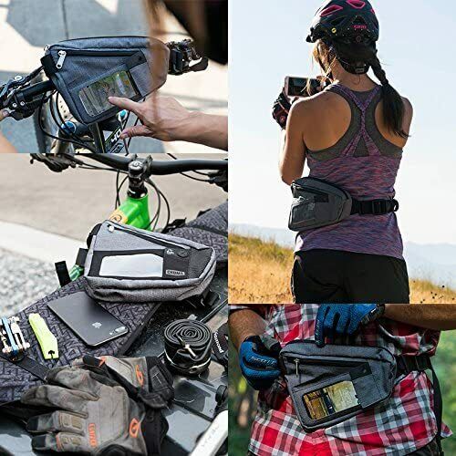 Chums #14056 Sport Waist Pack ~ Travel Fanny Hip Pouch Bum Bag Phone Case ~ Black