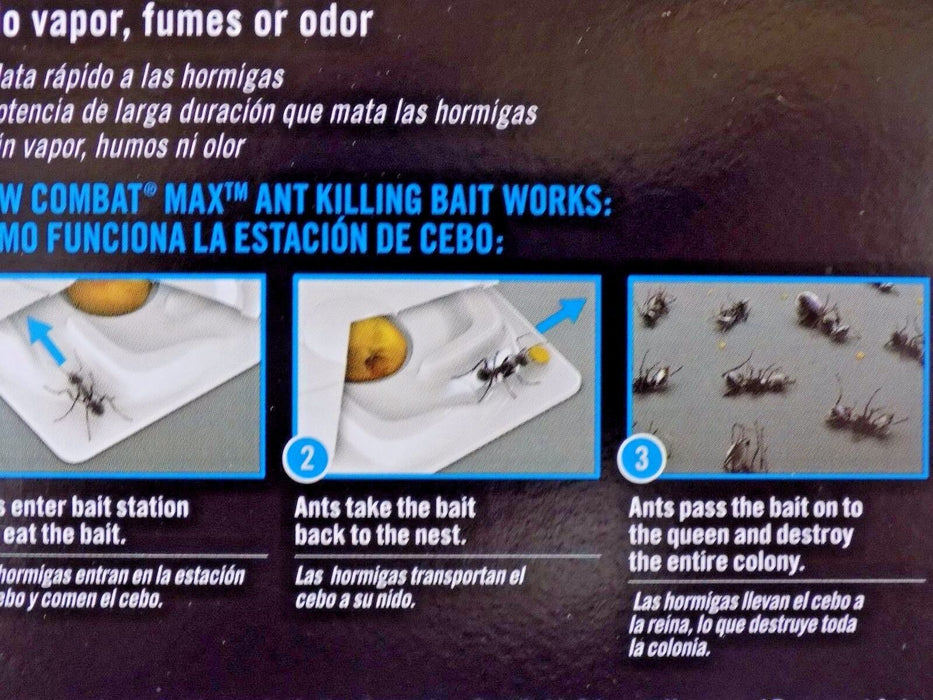 Combat #023400559015 Ant Bait Trapping Stations Insecticide ~ 4-Pack ~ 24 Traps Total