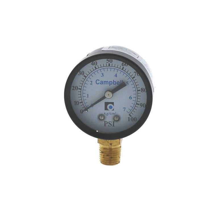 Campbell #PG1TNL Water Pressure Gauge 100PSI 2"