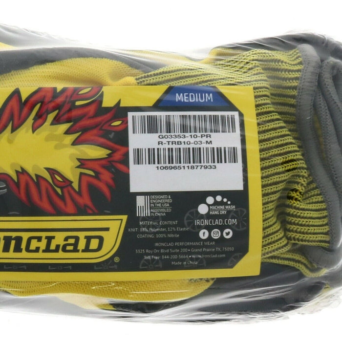 Ironclad #R-TRB10-03-M Turbo General Purpose Medium Work Glove 10-Pack