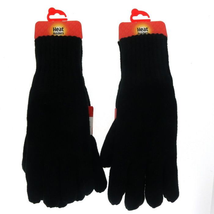 Heat Holder's #MHHG91BLK2 Men's Gloves Black Size Medium/Large ~ 2 Pack