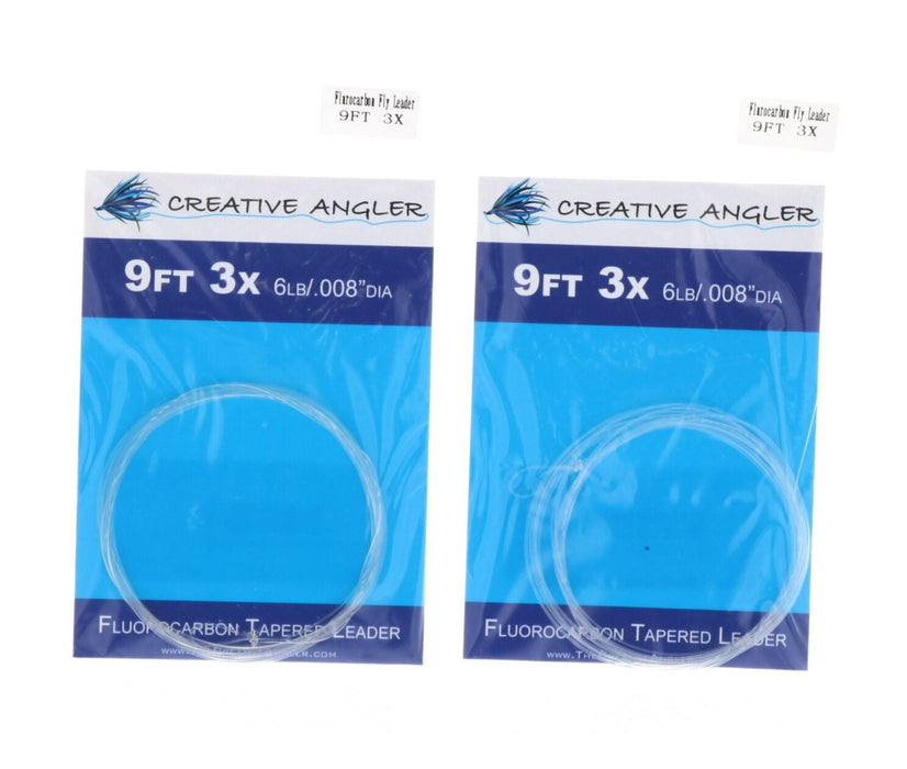 Creative Angle Fluorocarbon Tapered Leader Line 9Ft 1X /2X / 3X / 4X