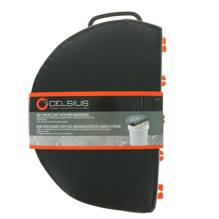 Celsius #CE-BSRH Padded Half Seat For 5 Gallon Bucket With Rod Holders