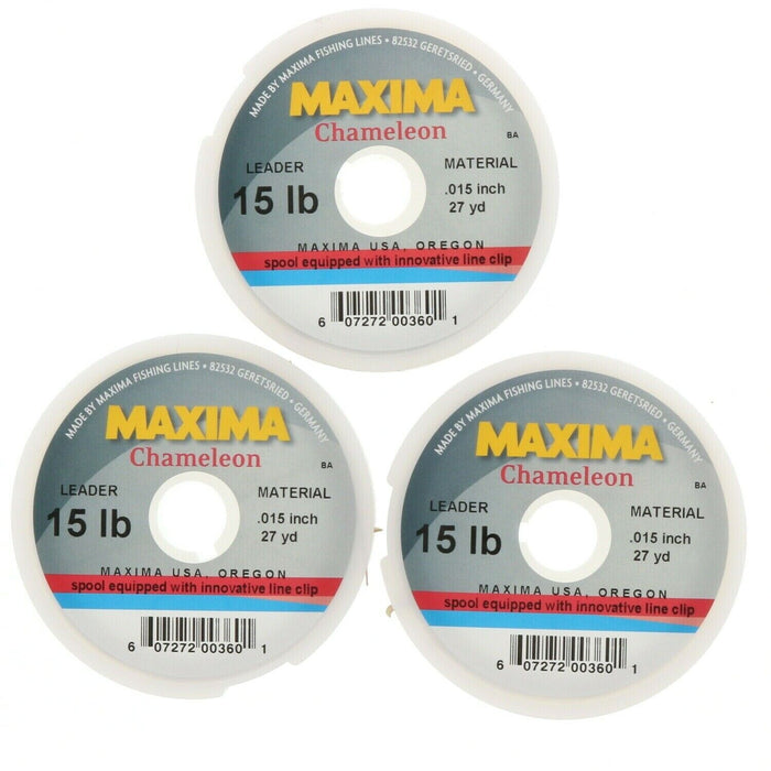 Maxima #MLC15 Leader Wheel 15 lbs Leader Material ~ 3-Pack
