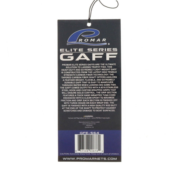 Promar #GFE-564 Elite Series Carbon Fiber 6' Gaff With 4" Hook