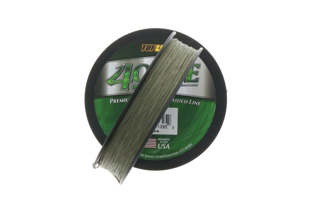 Tuf-Line #40lb-125yd 4orce Braided Fishing Line 40lbs 125yds Green ~ 2-Pack