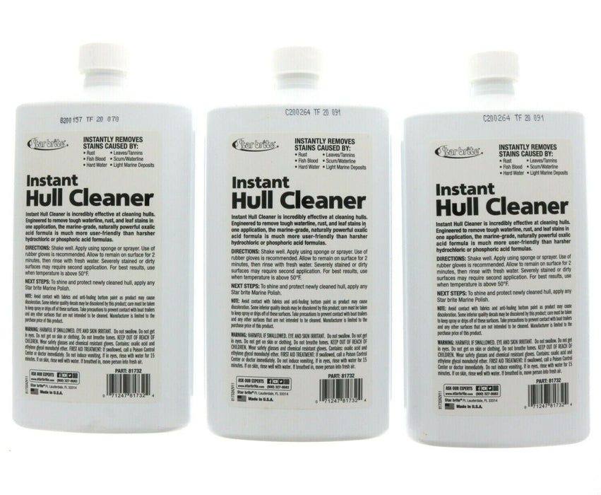 Star Brite Instant Hull Cleaner 32oz Marine Scum Stains ~ 3-Pack