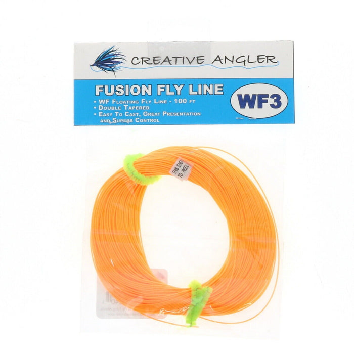 Creative Angler Fusion Fly Line Double Taper 100' Floating Orange