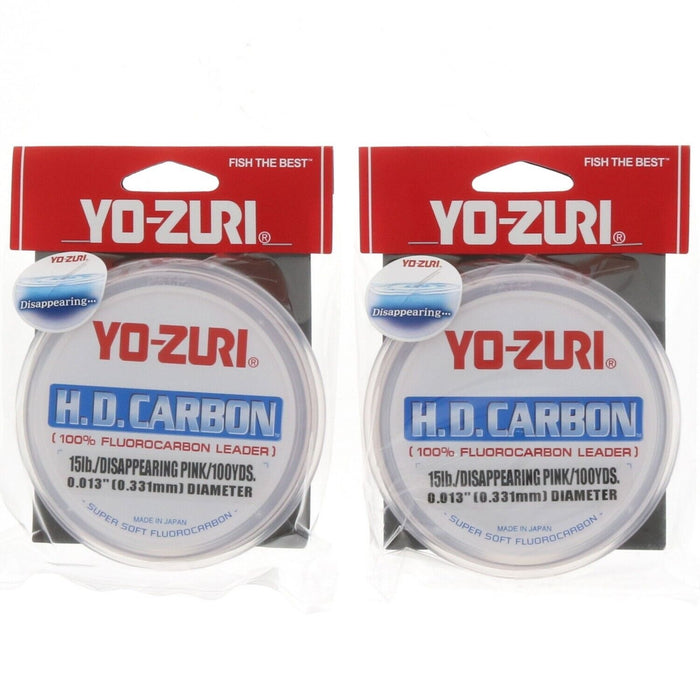 Yo-Zuri #R1076-DP H.D. Carbon 100% Fluorocarbon Leader 15lb 100yds ~ 2-Pack