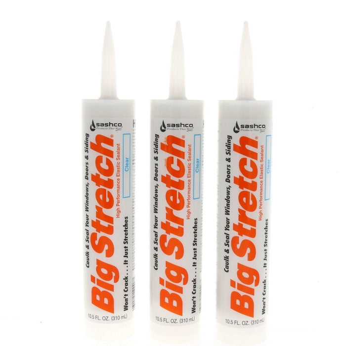 Sashco Big Stretch Acrylic Latex High Performance Caulking Sealant ~ 3-Pack ~ 31.5oz Total