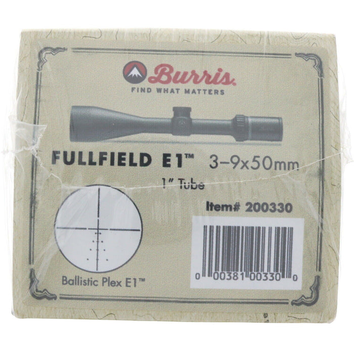 Burris #200330 Fullfield E1 3-9x50 Matte Ballistic Plex Riflescope