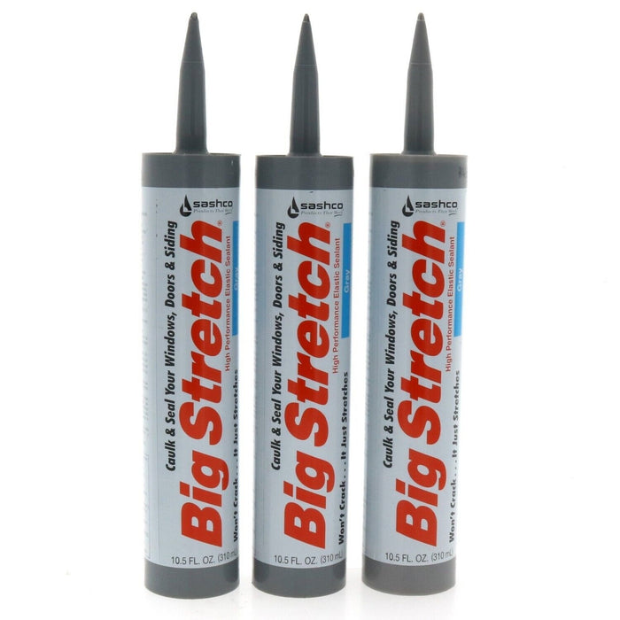 Sashco #BIGGYCTG 11-21 Acrylic Caulk Rubber Sealant Gray 10.5oz ~ 3-Pack