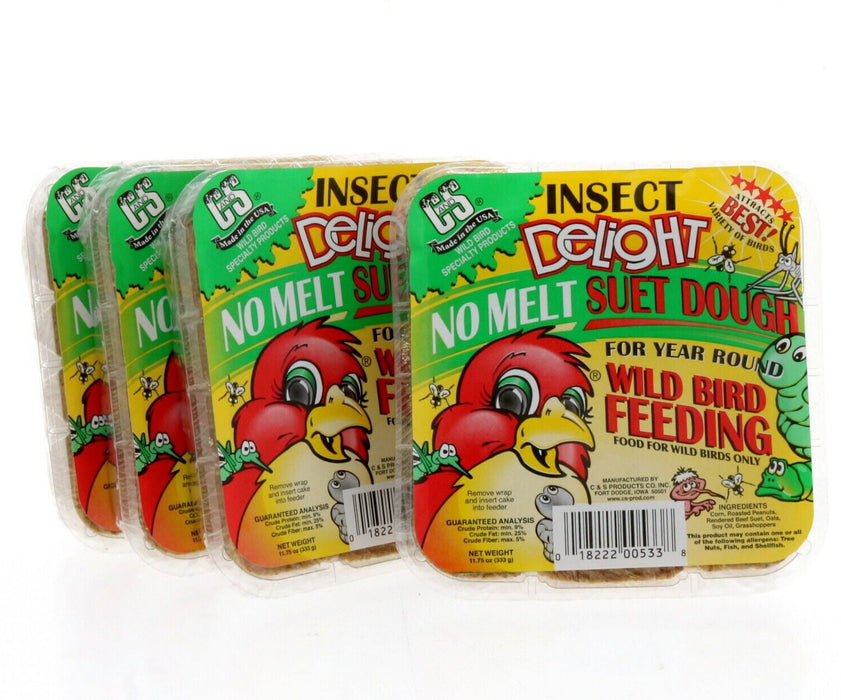 C&S Year Around Wild Bird Suet Insect Cakes ~ 4-Pack