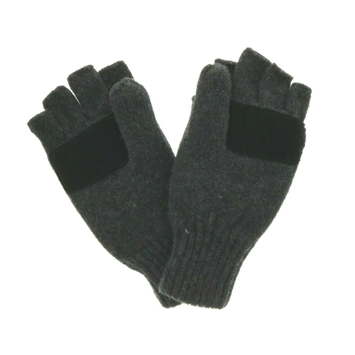 Igloos #20-238-1-CHAR Pop Top Glove Mittens Wool Knit Gray