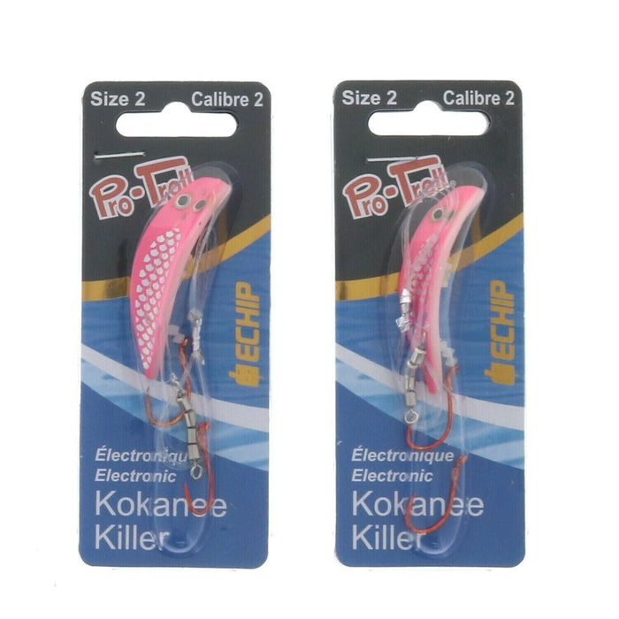 Pro-Troll #KK20-422H Kokanee Killer Electronic Lure Size 2.0 Holo Pink ~ 2-Pack