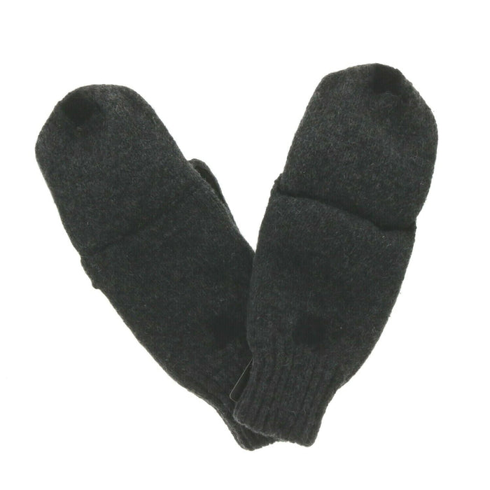 Igloos #20-238-1-CHAR Pop Top Glove Mittens Wool Knit Gray