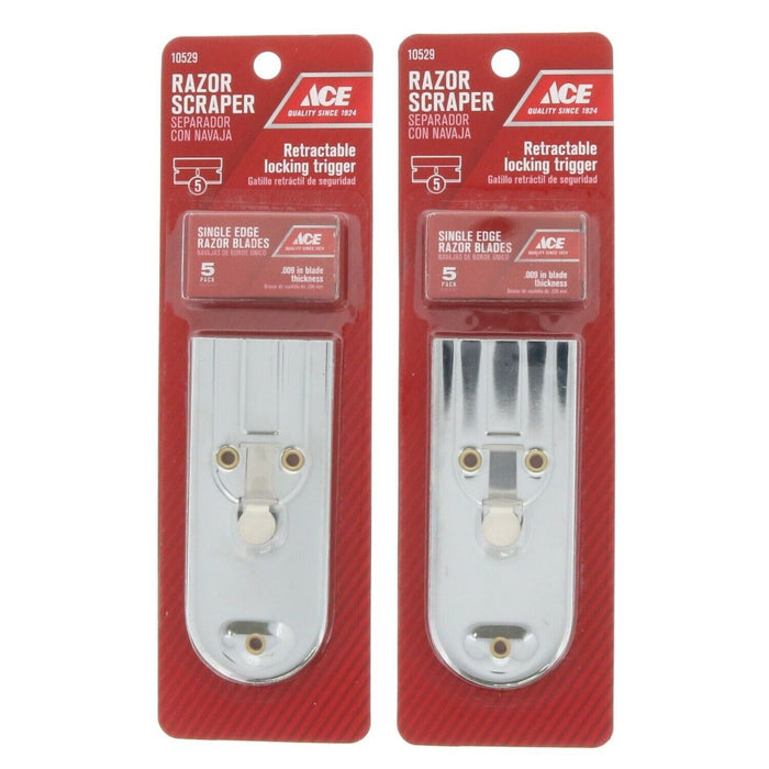 Ace Hardware #10529 Razor Scraper ~ 2-Pack ~ 10 Scrapers Total