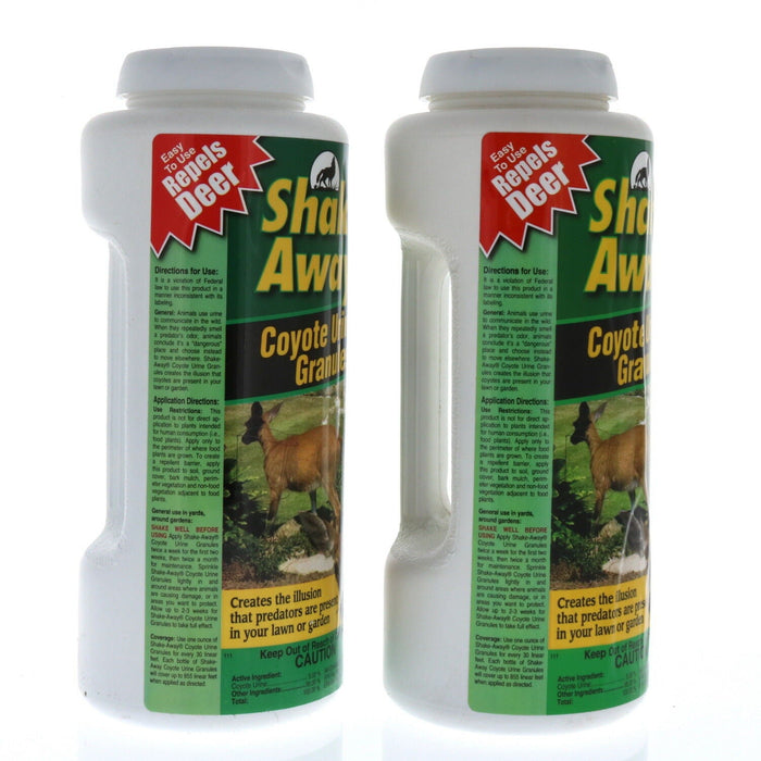 Shake-Away #6983148 Coyote Urine Animal Repellent Granules for Deer ~ 2-Pack