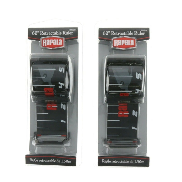 Rapala #RRRUL60 60" Retractable Fishing Ruler ~ 2-Pack