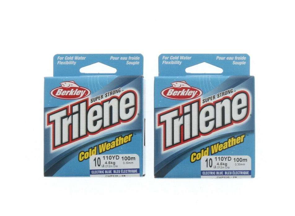 Berkley #CWPS10-EB Trilene Cold Weather Ice Fishing Line 10lb 110yd Electric Blue ~ 2-Pack