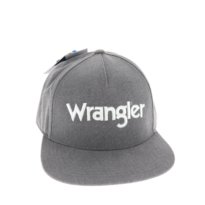 Wrangler #W13089741OX Embroidered Logo Snap Back Baseball Cap ~ Gray