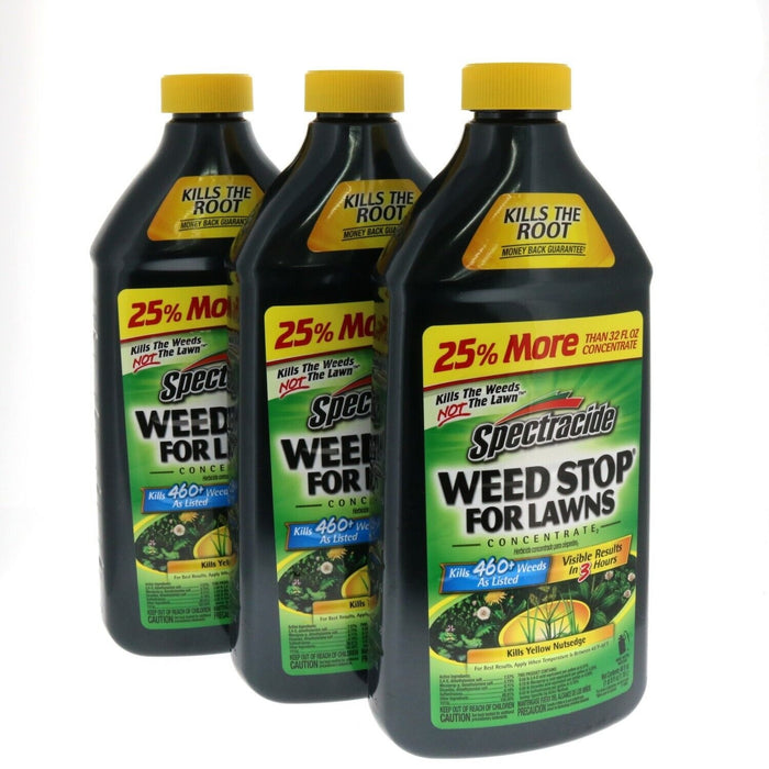 Spectracide #HG-96631 Weed & Root Killer for Lawns ~ 3 Pack ~ 120oz Total