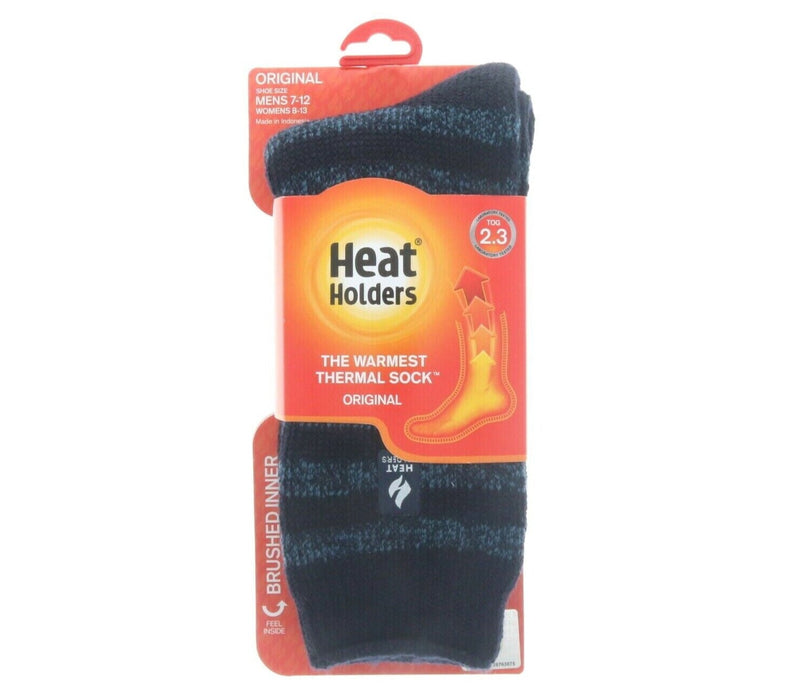 Heat Holders #MHHTSTNVY Warm Thermal Socks Men's 7-12 Women 8-13 Navy/Denim