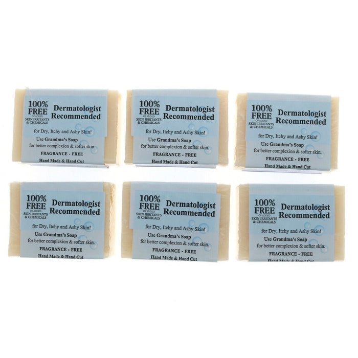 Remwood Products Grandma's Pure & Natural Lye Soap 6oz Bar Unscented ~ 6-Pack